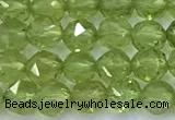 CNG9106 15 inches 4mm faceted nuggets olive quartz beads