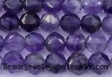 CNG9108 15 inches 4mm faceted nuggets amethyst beads