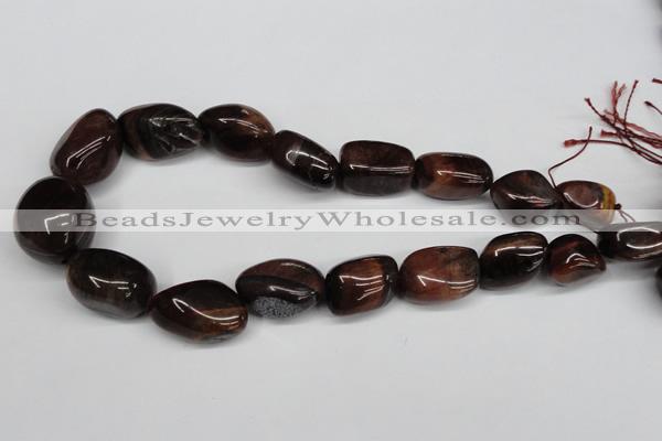 CNG93 15.5 inches 15*20mm - 20*30mm nuggets tiger eye gemstone beads