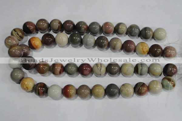 CNI205 15.5 inches 14mm round imperial jasper beads wholesale