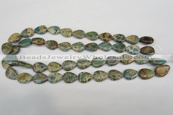 CNI29 15.5 inches 13*18mm flat teardrop natural imperial jasper beads