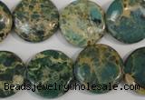 CNI31 15.5 inches 20mm flat round natural imperial jasper beads