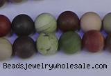 CNI362 15.5 inches 8mm round matte imperial jasper beads wholesale