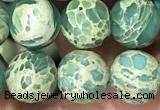 CNI367 15.5 inches 6mm round blue impression jasper beads