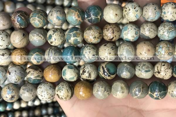 CNI403 15.5 inches 10mm round blue impression jasper beads