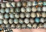 CNI404 15.5 inches 12mm round blue impression jasper beads