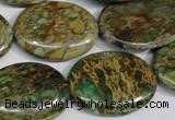 CNI43 15.5 inches 22*30mm oval natural imperial jasper beads