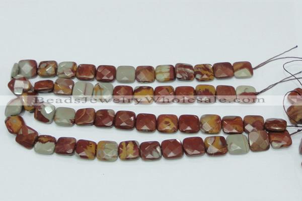 CNJ15 15.5 inches 15*15mm faceted square natural noreena jasper beads