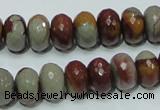 CNJ22 15.5 inches 8*12mm faceted rondelle natural noreena jasper beads