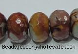 CNJ26 15.5 inches 14*20mm faceted rondelle natural noreena jasper beads