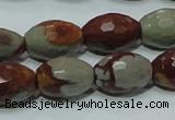 CNJ29 15.5 inches 13*18mm faceted rice natural noreena jasper beads