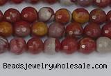 CNJ308 15.5 inches 4mm faceted round noreena jasper beads