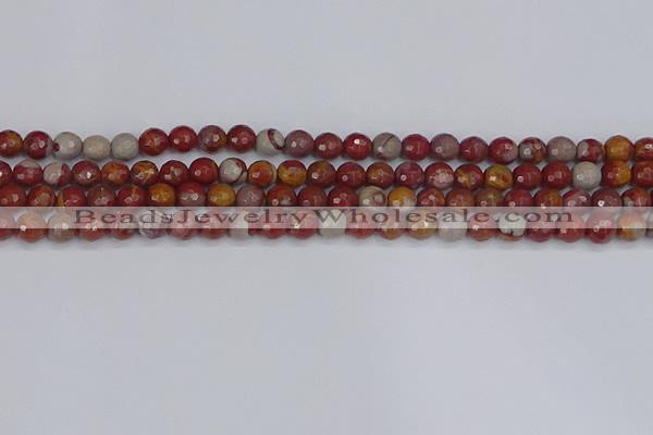 CNJ309 15.5 inches 6mm faceted round noreena jasper beads