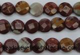 CNJ41 15.5 inches 10mm faceted coin noreena jasper beads