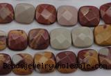 CNJ58 15.5 inches 12*12mm faceted square noreena jasper beads