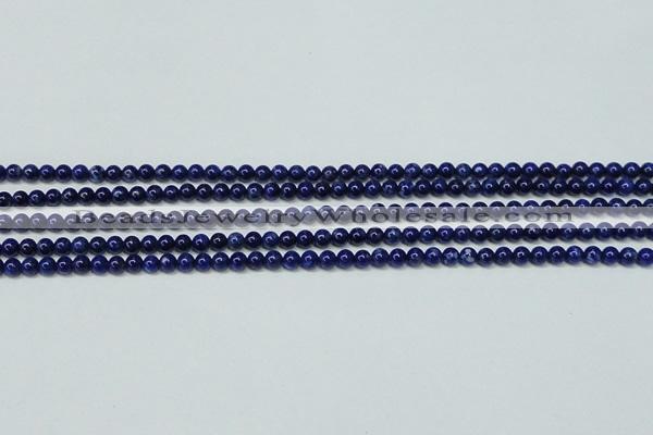 CNL1251 15.5 inches 4mm round natural lapis lazuli beads