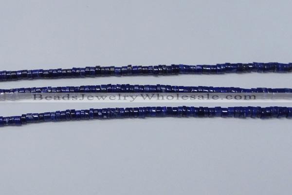 CNL1265 15.5 inches 3*6mm tyre natural lapis lazuli beads