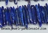 CNL1314 15.5 inches 3*25mm - 4*35mm wand natural lapis lazuli beads