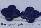 CNL1317 Top drilled 24mm flower natural lapis lazuli beads