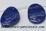 CNL1320 Top drilled 25*35mm - 35*45mm freeform natural lapis lazuli beads