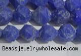 CNL1666 15.5 inches 8mm faceted nuggets matte lapis lazuli beads