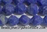 CNL1667 15.5 inches 10mm faceted nuggets matte lapis lazuli beads