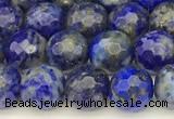 CNL1735 15 inches 6mm faceted round lapis lazuli beads