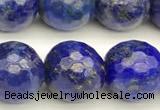 CNL1738 15 inches 12mm faceted round lapis lazuli beads