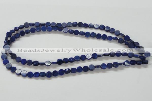 CNL240 15.5 inches 8mm coin natural lapis lazuli beads wholesale