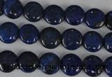 CNL451 15.5 inches 10mm flat round natural lapis lazuli beads