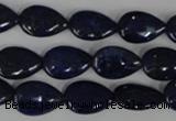 CNL501 15.5 inches 10*14mm flat teardrop natural lapis lazuli beads