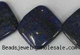 CNL527 15.5 inches 25*25mm diamond natural lapis lazuli gemstone beads