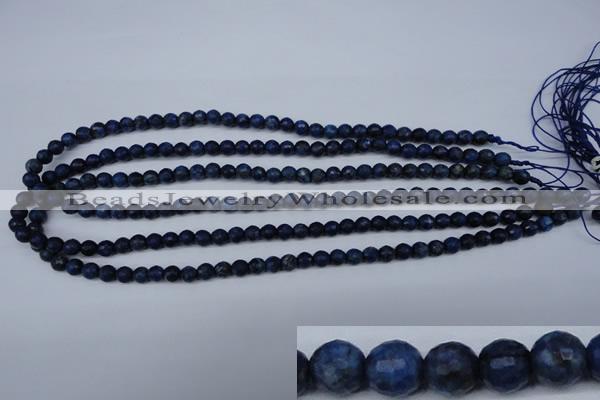 CNL601 15.5 inches 6mm faceted round natural lapis lazuli gemstone beads