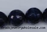 CNL608 15.5 inches 20mm faceted round natural lapis lazuli gemstone beads