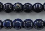 CNL636 15.5 inches 13*14mm pumpkin natural lapis lazuli beads