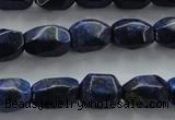 CNL640 15.5 inches 10*15mm faceted nuggets natural lapis lazuli beads