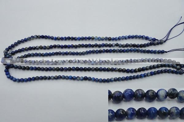 CNL711 15.5 inches 4mm round natural lapis lazuli gemstone beads