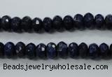 CNL872 15.5 inches 5*8mm faceted rondelle natural lapis lazuli beads