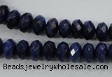 CNL873 15.5 inches 6*10mm faceted rondelle natural lapis lazuli beads