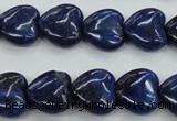 CNL934 15.5 inches 15*15mm heart natural lapis lazuli gemstone beads