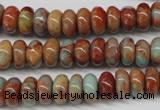 CNS130 15.5 inches 6*10mm rondelle natural serpentine jasper beads