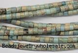 CNS135 15.5 inches 3.5*4mm heishi natural serpentine jasper beads