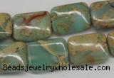 CNS148 15.5 inches 15*20mm rectangle natural serpentine jasper beads