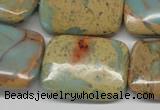 CNS151 15.5 inches 22*30mm rectangle natural serpentine jasper beads