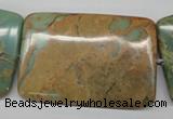 CNS153 15.5 inches 40*60mm rectangle natural serpentine jasper beads