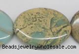 CNS170 15.5 inches 30*40mm oval natural serpentine jasper beads