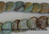 CNS191 15.5 inches 14mm flat round natural serpentine jasper beads