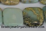 CNS195 15.5 inches 25*25mm square natural serpentine jasper beads