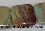 CNS196 15.5 inches 30*30mm square natural serpentine jasper beads