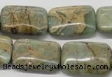 CNS20 16 inches 18*25mm rectangle natural serpentine jasper beads